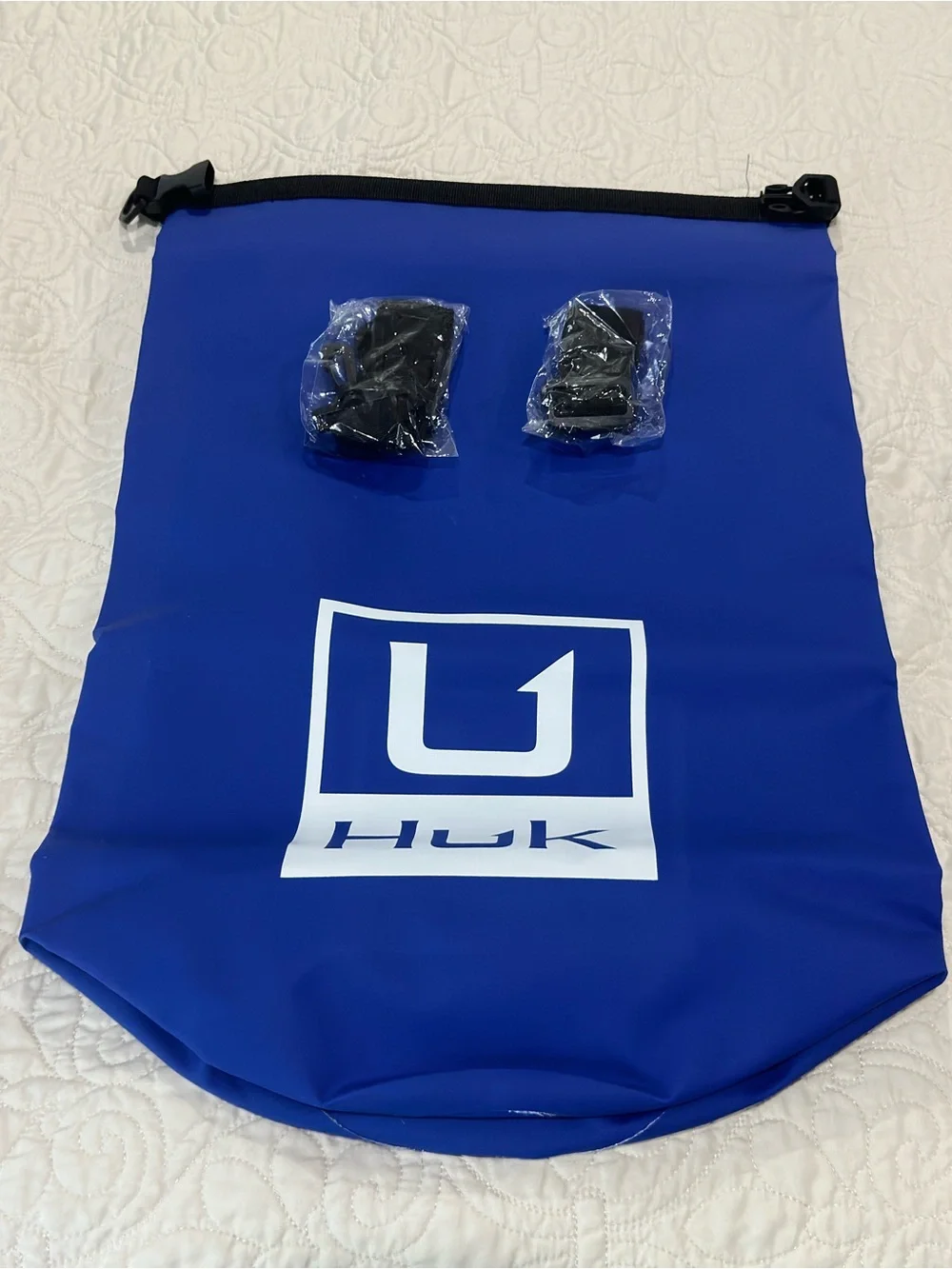 Huk Royal Blue Waterproof Roll Top Dry Bag Backpack Fishing Marine Gear NWOT